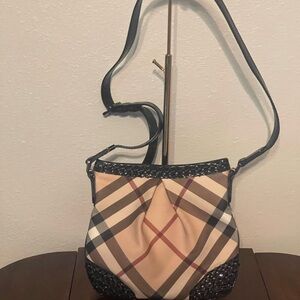 ✨Make an Offer!! ✨. Burberry Tan and Black Check Crossbody Bag-
